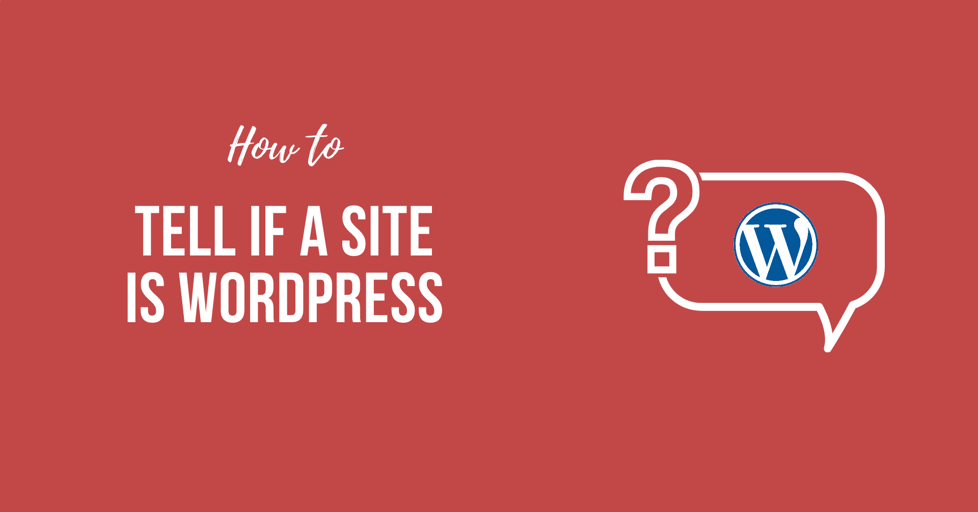 How to tell if a site is WordPress